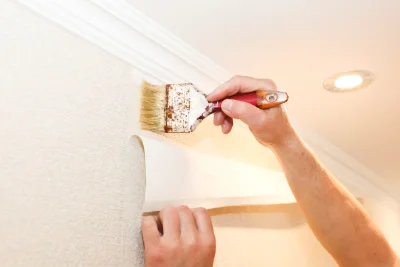 Pose de papier peint à la Vacheresse-et-la-Rouillie — revêtements muraux et toiles de verre
